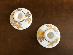 White and Beige Candle Holders