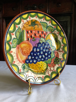 Vintage Olaria Carrilho Lopes Art Pottery Plate