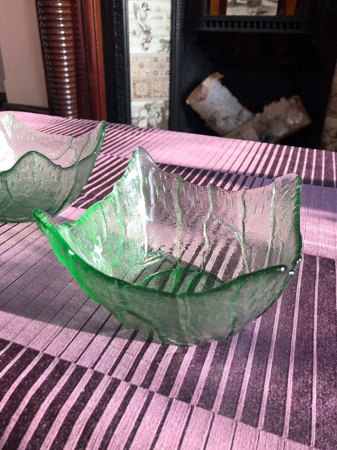 Green Pressed Glass Bowls