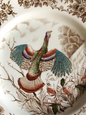 Wild Turkeys Dinner Plate - Windsor Ware JOHNSON BROS ENGLAND