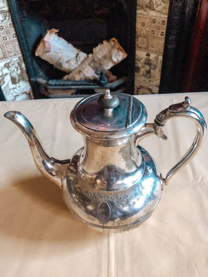 Antique Embossed Silver Plate EPBM Tea Pot - Sheffield - Made in England