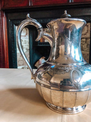 Antique Embossed Silver Plate EPBM Tea Pot - Sheffield - Made in England