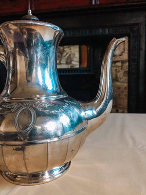 Antique Embossed Silver Plate EPBM Tea Pot - Sheffield - Made in England