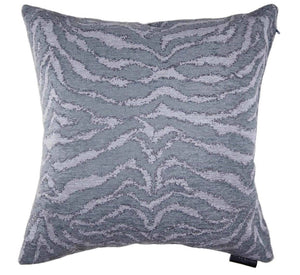 Enya - Blue Zebra Patterned Pillow Cover - 18x18 - 22x22