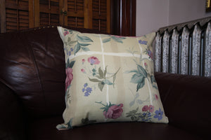 Savannah - French Country Beige Floral Pillow Cover - 20x20 - Maa-Kal Boutique Canada