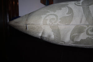 Sophie - Cream White Embroidered Pillow Cover - 20x20 - 22x22