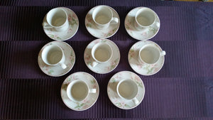 Set of 8 Royal Doulton Lambethware Fresh Flowers Regents Park LS 1054 Tea Cups and Saucers