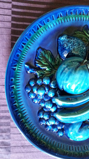 Vintage E 2412 G Japan Ceramic Fruit Plate by Giftcraft