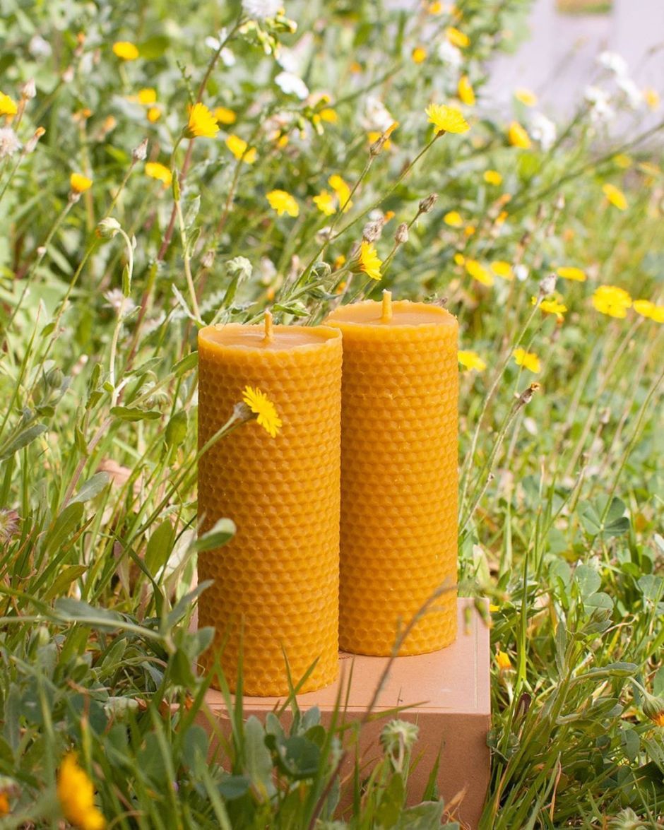 Apis Cera - Beeswax Candles Pillars – Ambroise – Box of 2