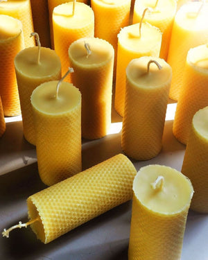 Apis Cera - Beeswax Candles Pillars – Ambroise – Box of 2