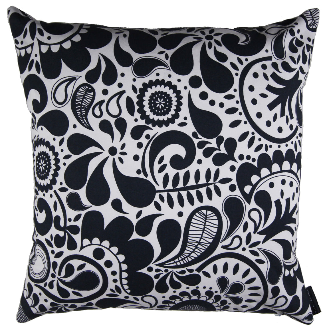 Micheline - Abstract White and Blue Pillow Cover - 22x22