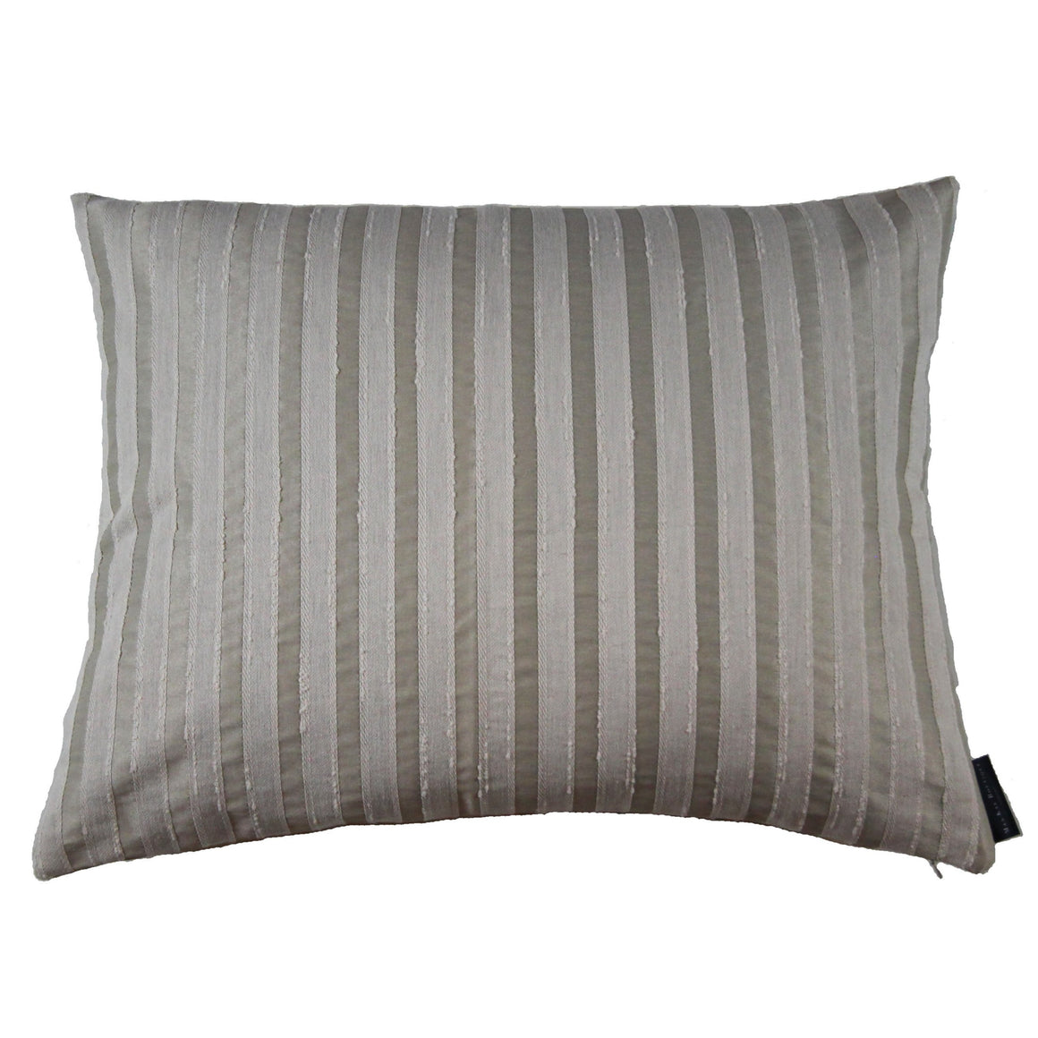 Antalya - Cream White and Beige Striped Pillow Cover - 21x17 - 22x16 - 22x17