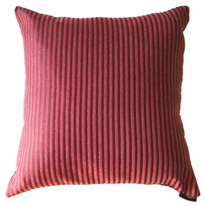 Aosta - Red Stripped Pillow Covers - Set of 3 - 1 (24” X 24”) + 2 (20” X 20”) - Maa-Kal Boutique Canada