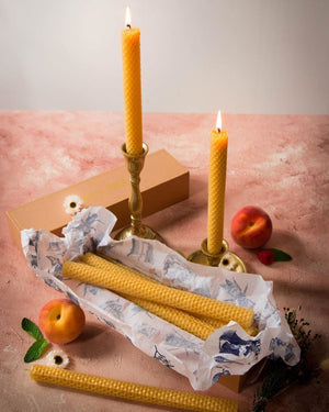 Apis Cera - Hand Rolled Beeswax Candles – Lucienne – Box of 9