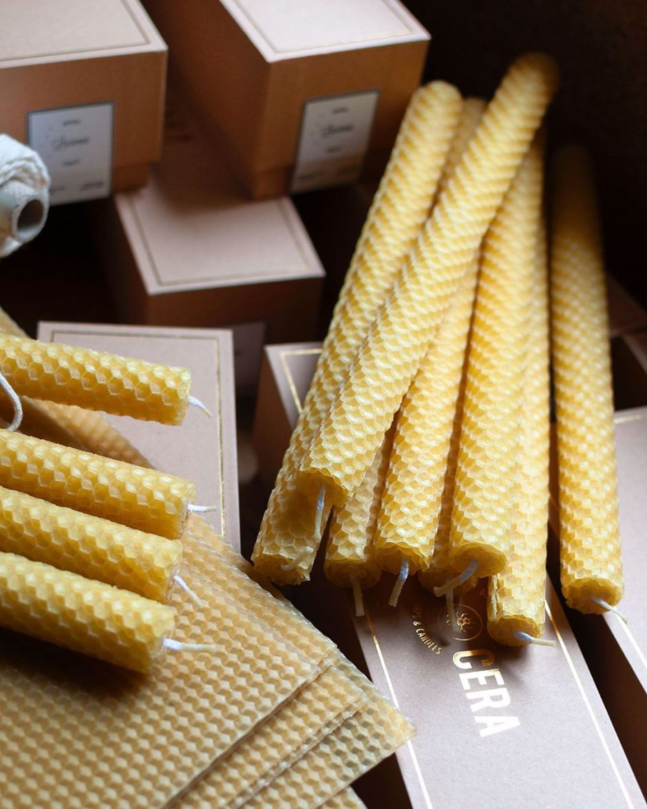 Apis Cera - Hand Rolled Beeswax Candles – Lucienne – Box of 9