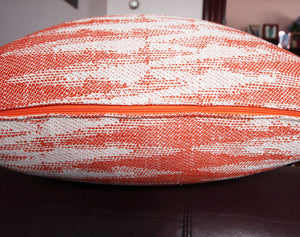 Azuza - Orange Geometric Pillow Covers - Set of 3 - 3 (18” X 18”) - Maa-Kal Boutique Canada