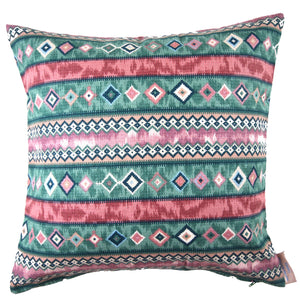 Leila - Multicolored Geometric Bohemian Pillow Cover- 20x20 - Maa-Kal Boutique Canada