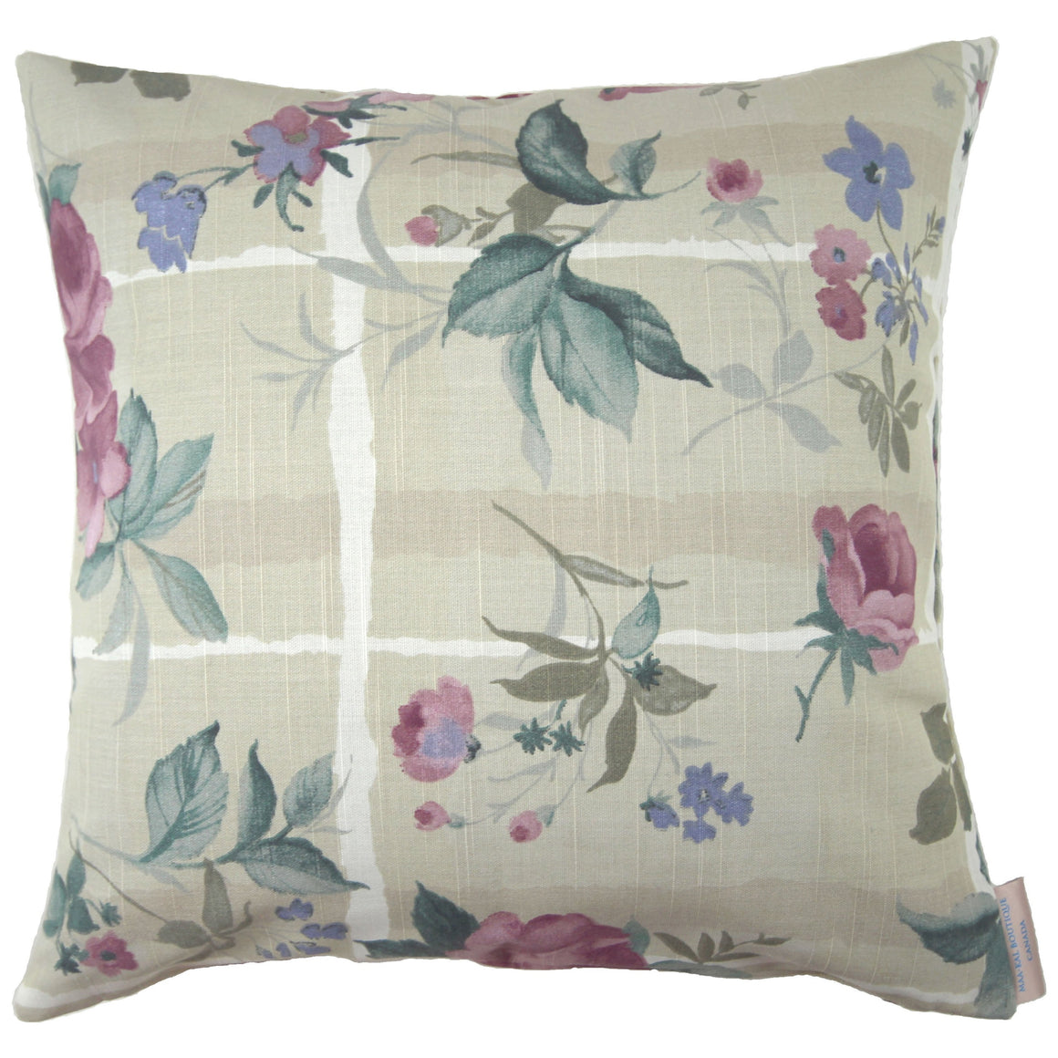 Savannah - French Country Beige Floral Pillow Cover - 20x20