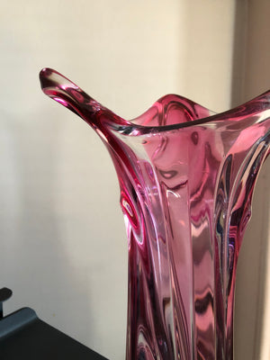 Pink Heavy Amethyst Crystal Vase