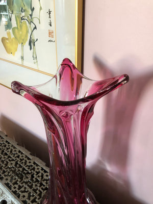 Pink Heavy Amethyst Crystal Vase