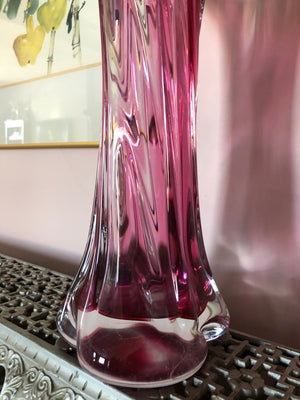 Pink Heavy Amethyst Crystal Vase