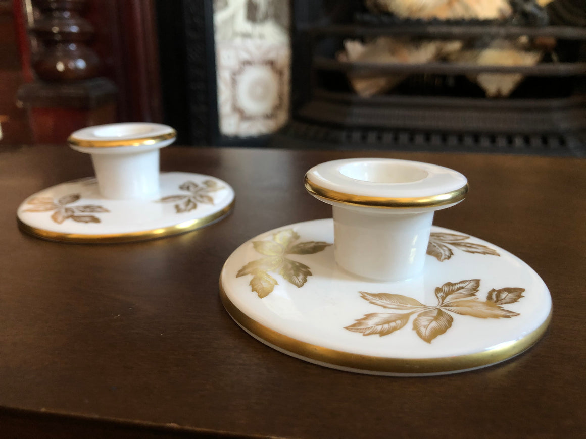 White and Beige Candle Holders