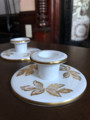 White and Beige Candle Holders