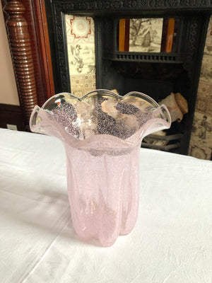 Vintage Pink Clear Vase