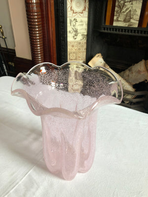 Vintage Pink Clear Vase