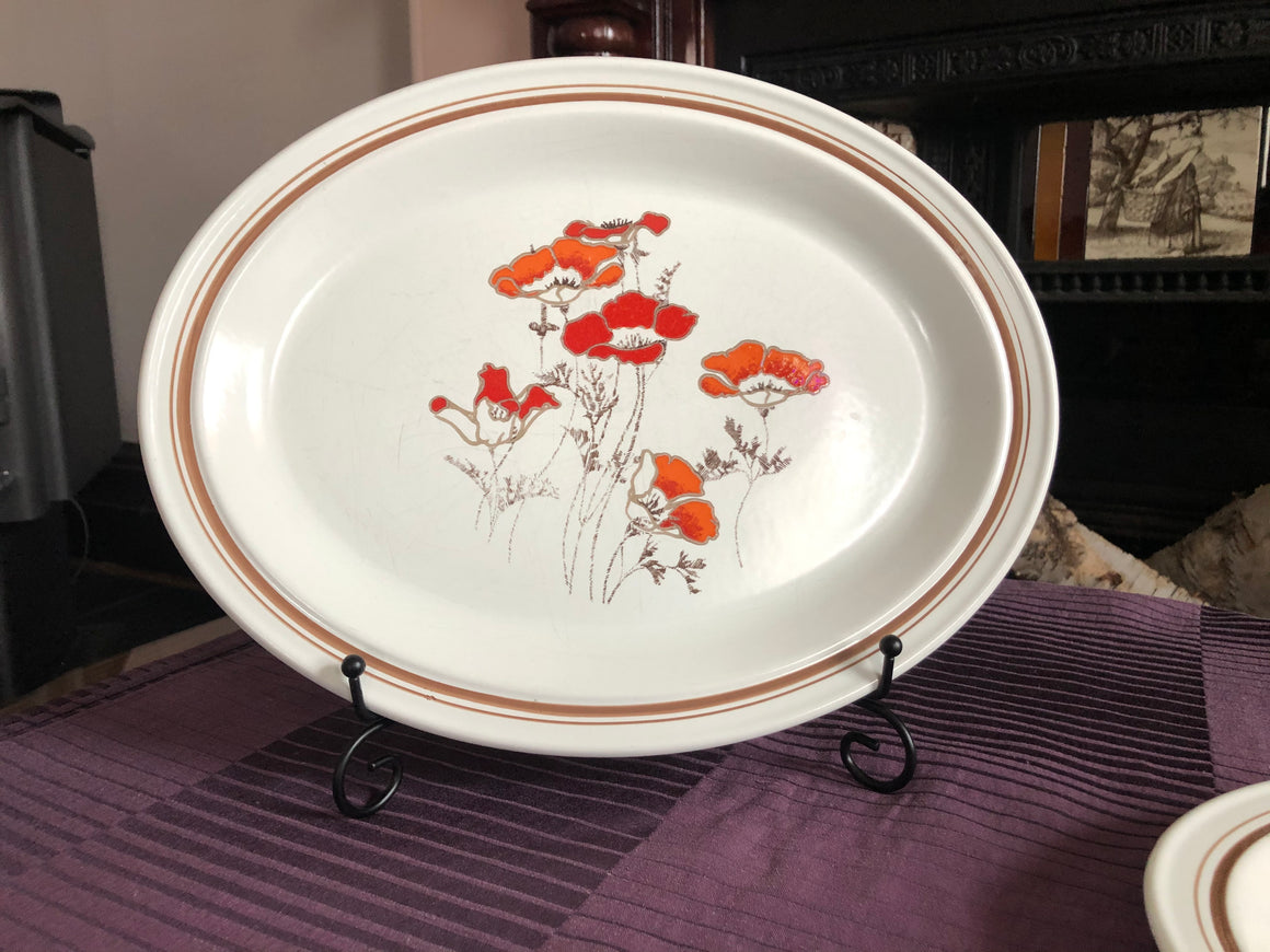 Set of 2 Vintage Oval Serving Plates - Lambethware Royal Doulton