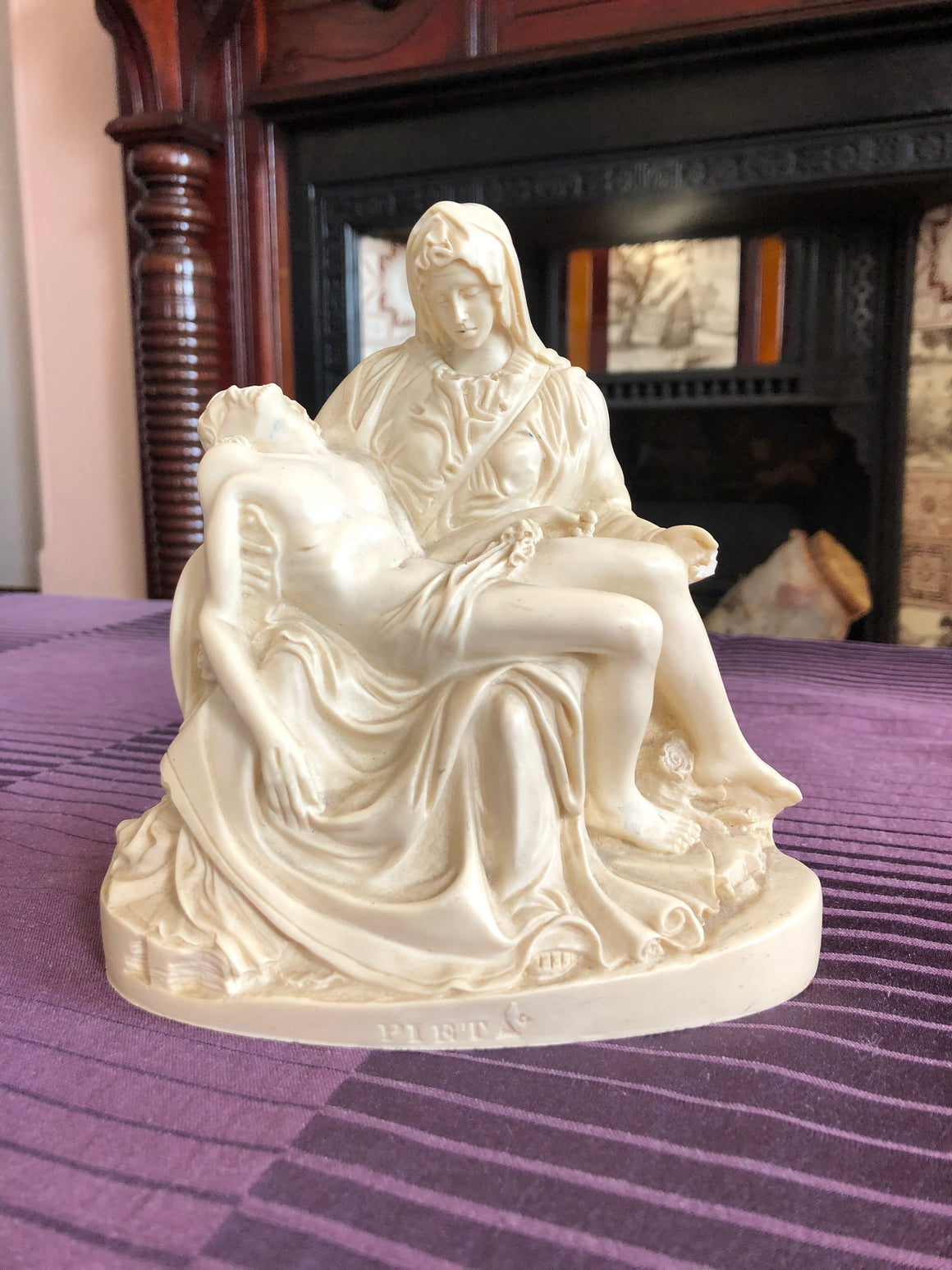 Vintage Jesus and Virgin Mary Statue