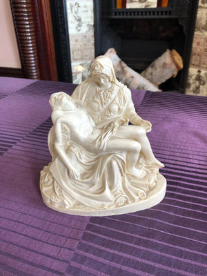 Vintage Jesus and Virgin Mary Statue