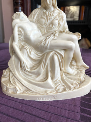 Vintage Jesus and Virgin Mary Statue