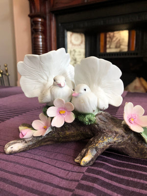 Vintage Dove Birds Statue