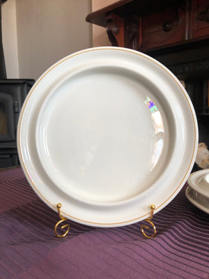 Set of 4 Steelite Itl England Ivory Rimmed Dinner Luncheon Fruit Dessert Plates