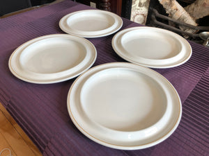 Set of 4 Steelite Itl England Ivory Rimmed Dinner Luncheon Fruit Dessert Plates