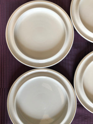 Set of 4 Steelite Itl England Ivory Rimmed Dinner Luncheon Fruit Dessert Plates