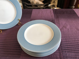 Set of 6 Fine Porcelain Royal Doulton Salad Plates ORBIT 2007