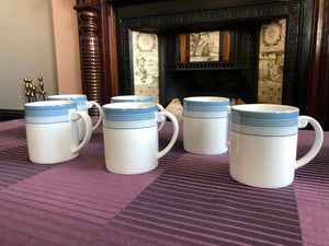 Set of 6 Fine Porcelain Royal Doulton Coffee Mugs ORBIT 2007