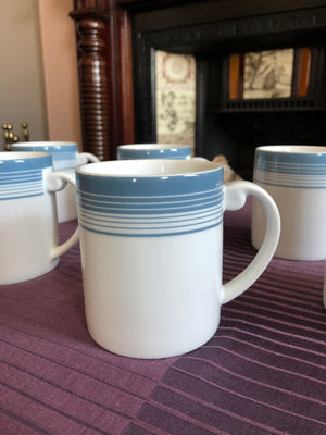 Set of 6 Fine Porcelain Royal Doulton Coffee Mugs ORBIT 2007
