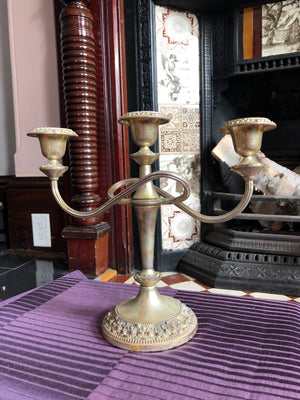 Vintage Solid Brass Candelabra Candle Holder