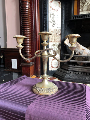 Vintage Solid Brass Candelabra Candle Holder