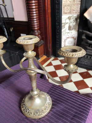 Vintage Solid Brass Candelabra Candle Holder