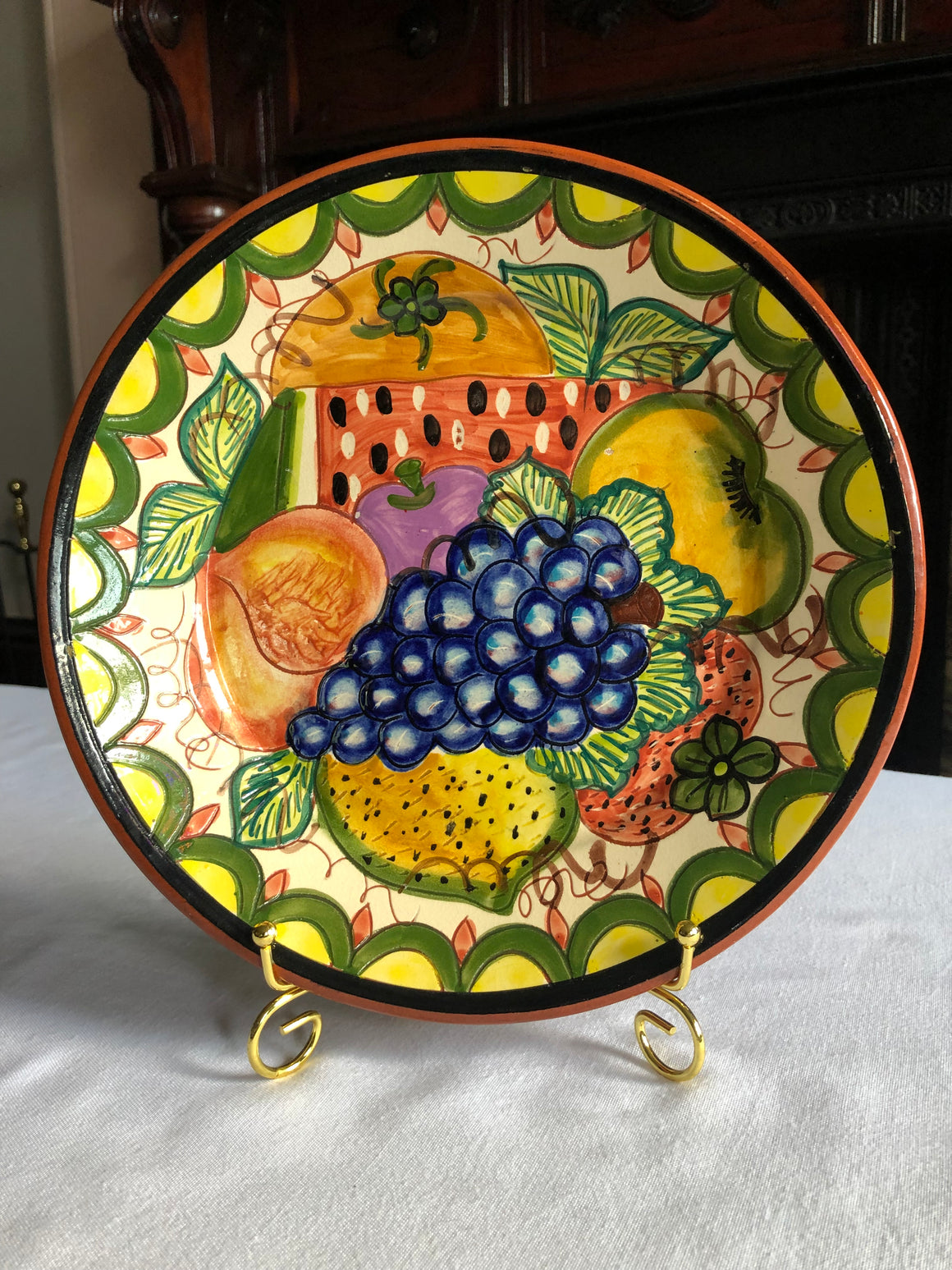 Vintage Olaria Carrilho Lopes Art Pottery Plate
