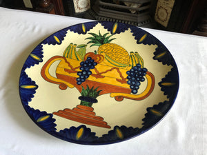 Vintage Large Colorful Platter/Tray Fruit Plate Vegetable Platter