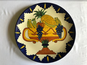 Vintage Large Colorful Platter/Tray Fruit Plate Vegetable Platter