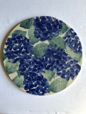 Blue Grapes and Green Leaves Pizza Stone