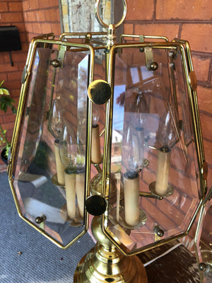 Set of 2 Vintage Retro Mid Century Modern Heavy Six Lights 70s Table Lamps