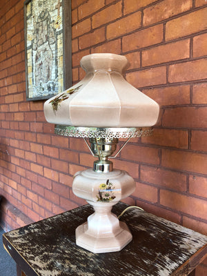 Gone with the Wind Hurricane Hand Painted Ceramic Table Lamp