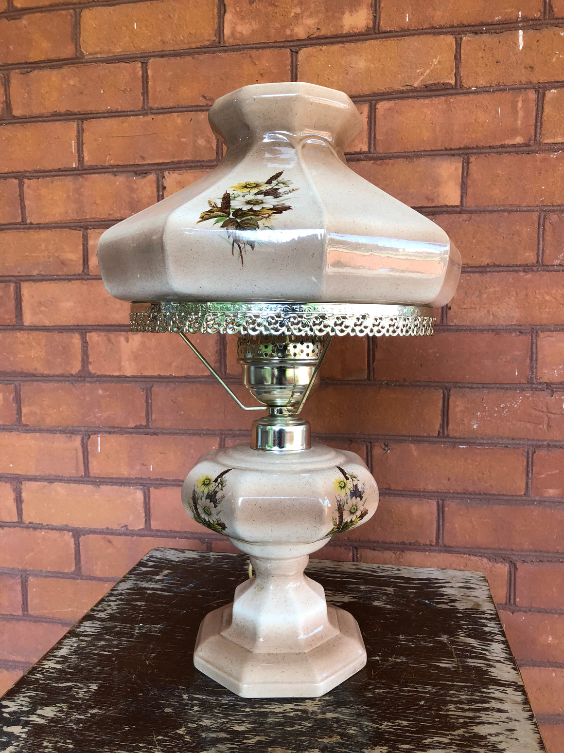 Gone with the Wind Hurricane Hand Painted Ceramic Table Lamp